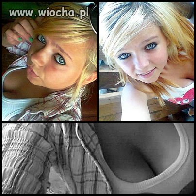 Cycki na wierzchu, słodka minka,