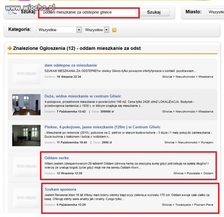 Szukając mieszkania..