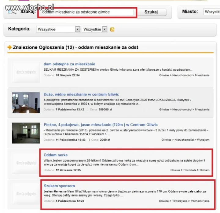 Szukając mieszkania..