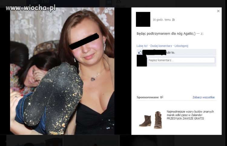 Będąc podtrzymaniem dla nóg Agatki