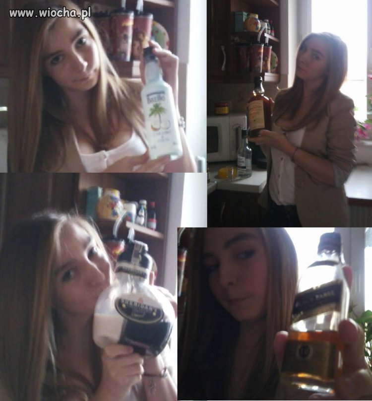 Lans trzynastolatki na alkohol rodziców...