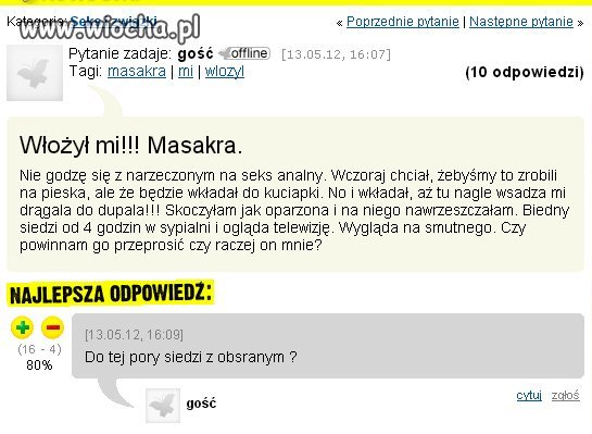 Włożył mi 
