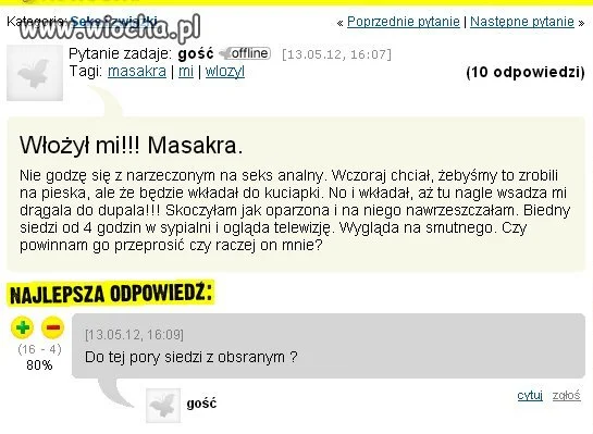 Włożył mi 