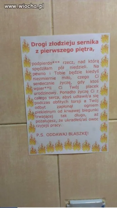 Złodzieju sernika!