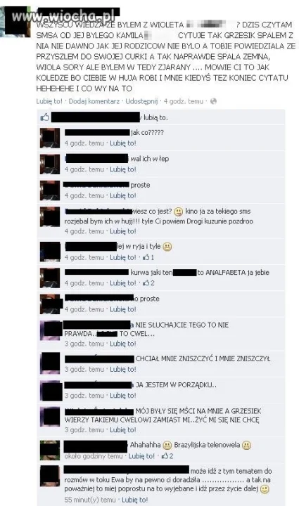 Wywlekanie prywatnych spraw na fb