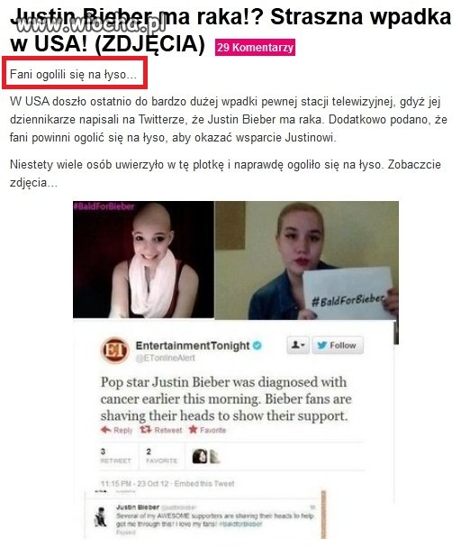 Nie warto wierzyć we wszystko co napiszą