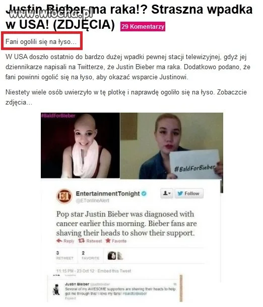 Nie warto wierzyć we wszystko co napiszą