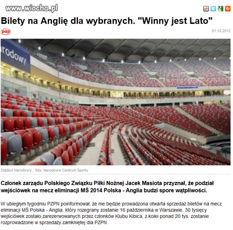 Bilety na mecz tylko dla wybranych