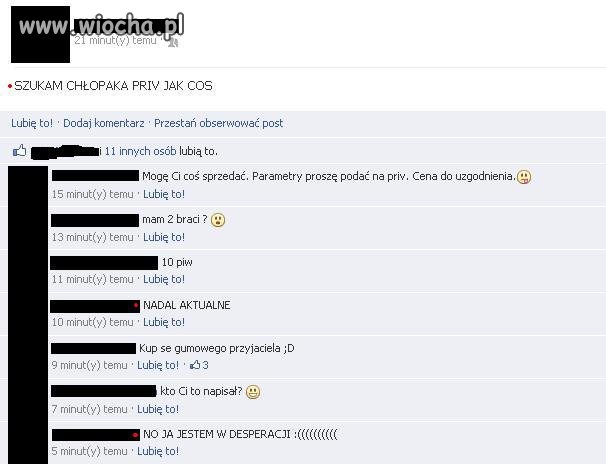 Nie ma to jak szukać chłopaka na FB