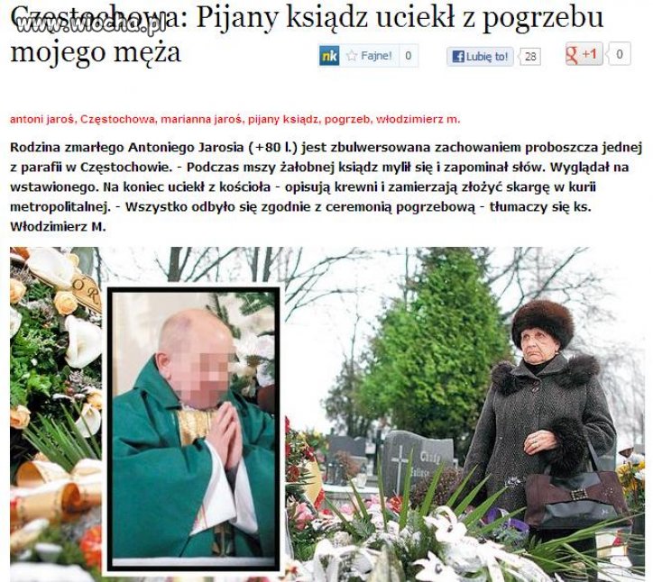 Pijany ksiądz ...