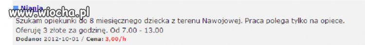 Niania za 3 złote