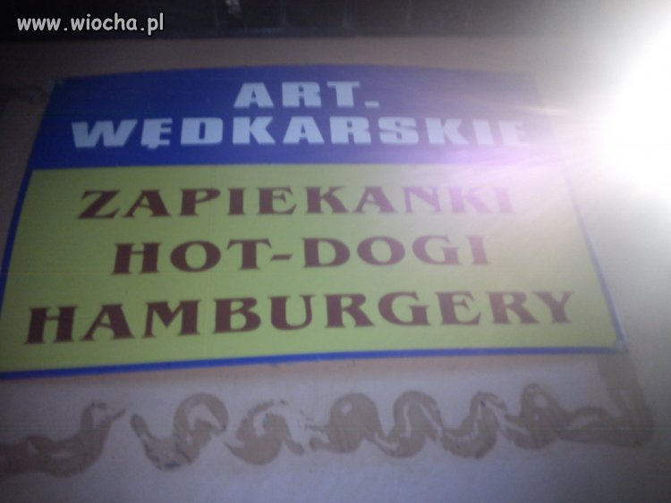 Art. wędkarskie: zapiekanki, hot-dogi, hamburgery