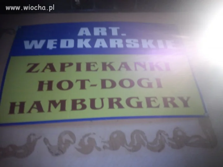 Art. wędkarskie: zapiekanki, hot-dogi, hamburgery