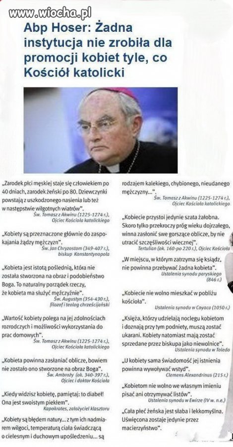 Co kościół sądzi o kobietach