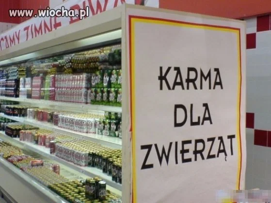 Nowa karma z dodatkiem alkoholu 
