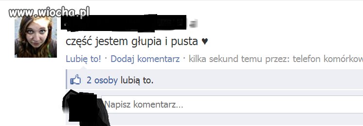 Cześć jestem głupia i pusta 