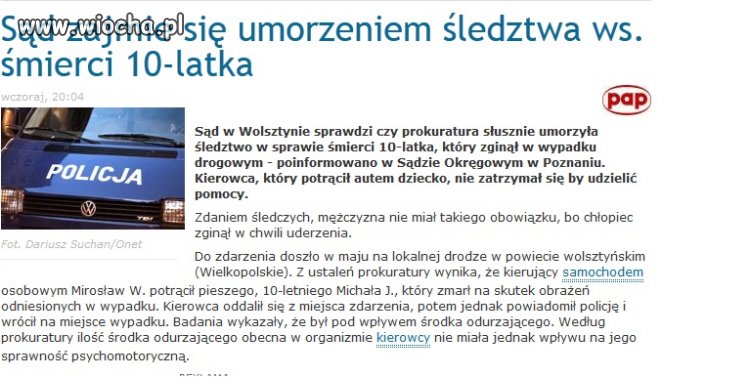 Kierowca nie musiał się zatrzymywać by udzielić 