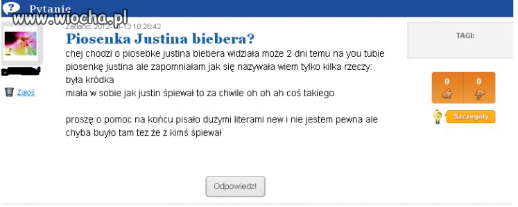 Właśnie, jaka to piosenka ? 