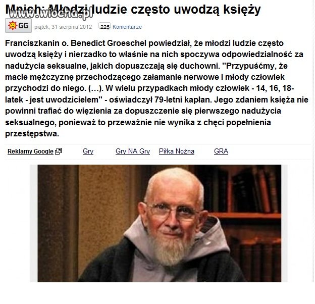To młodzi ludzie i dzieci uwodzą księży!