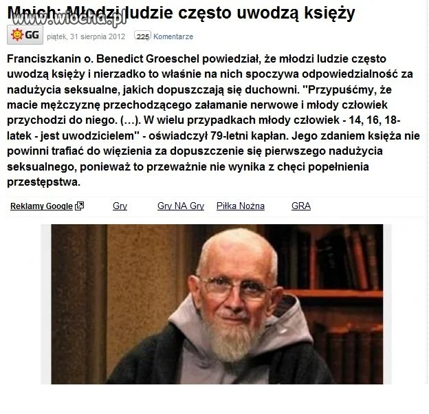 To młodzi ludzie i dzieci uwodzą księży!