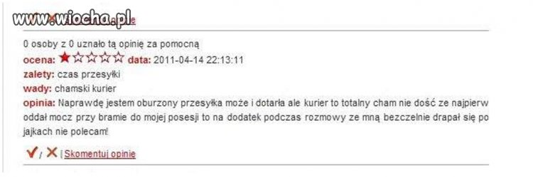 Kurier... zalety i wady...