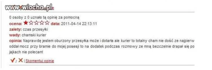 Kurier... zalety i wady...