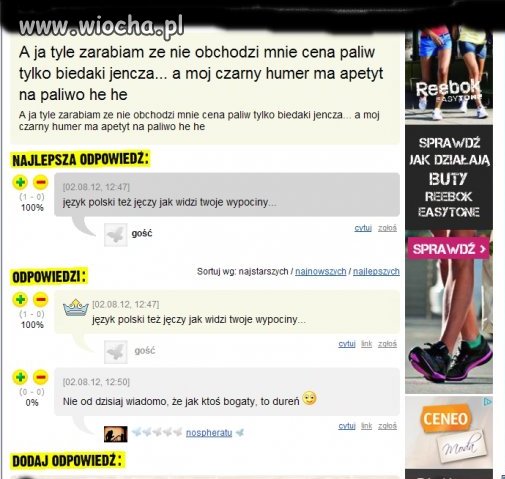 Może bogaty to jest ,ale czy mądry?.