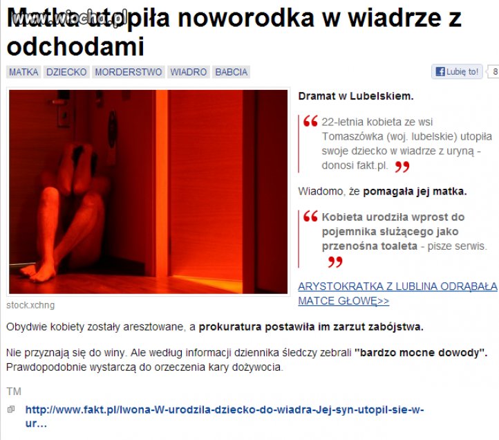 Kobieta utopiła noworodka w wiadrze z odchodami...