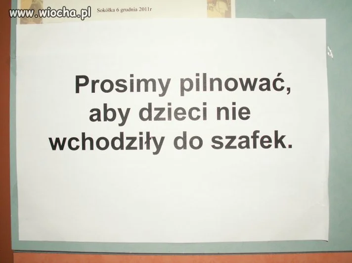 Prosimy pilnować...