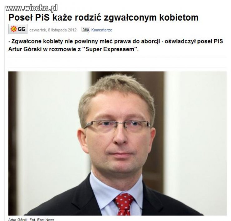 Poseł PiS każe rodzić zgwałconym kobietom 