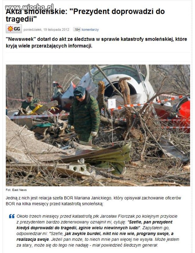 Ja tak myślałem od początku 