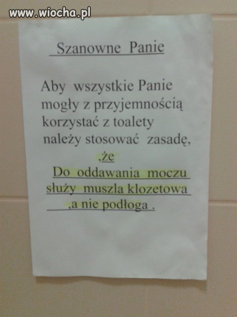 Znalezione w łazience w przychodni