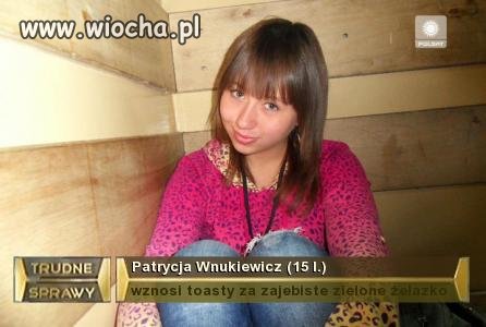 Wznosi toasty za zielone żlelazko.