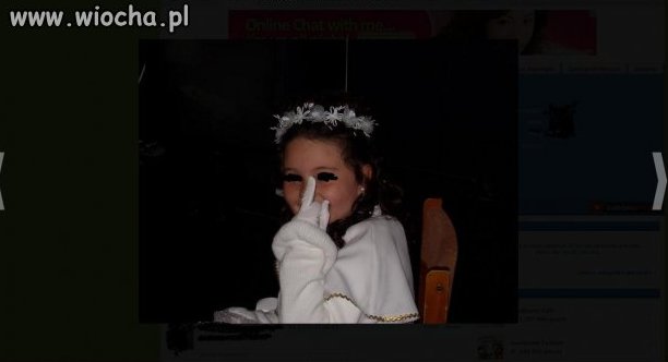 W dzień komunii, a mamusia chwali się jak dobrze