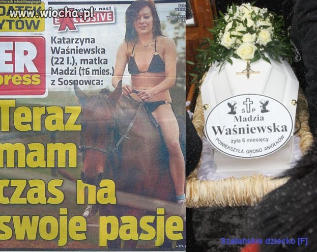 Waśniewska jeździ na koniu