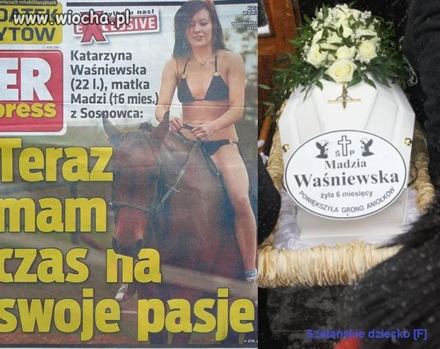 Waśniewska jeździ na koniu