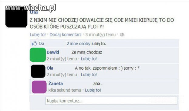 No co? Każdemu może się zapomnieć, że z kimś chodzi