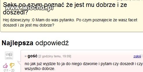 Jest nurtujące pytanie...