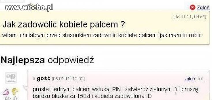 Jak zadowolić kobietę palcem?...