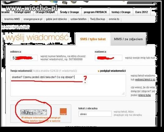 Hasło bramki sms