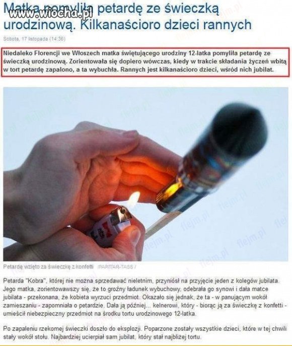 Matka się pomyliła...