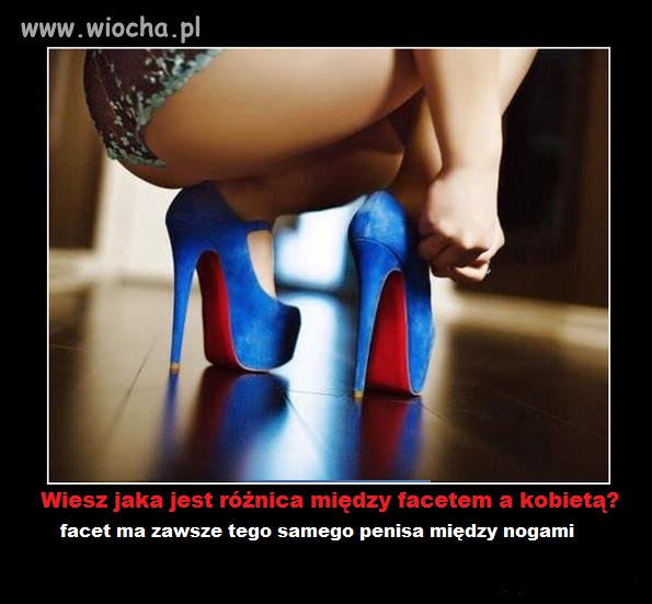 Róznica między facetem, a kobietą . 