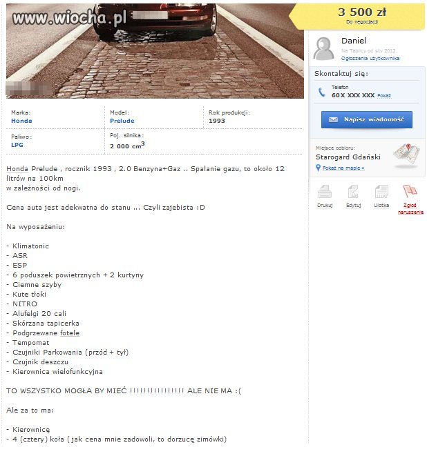 Ciekawe ogłoszenie, Tablica.