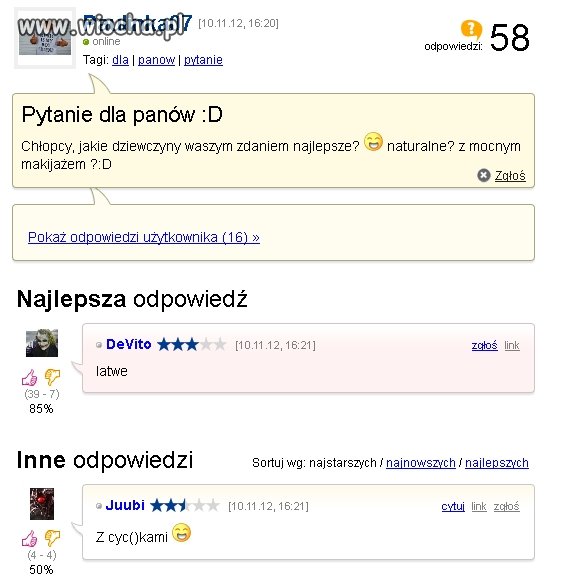 Jakie dziewczyny są najlepsze?