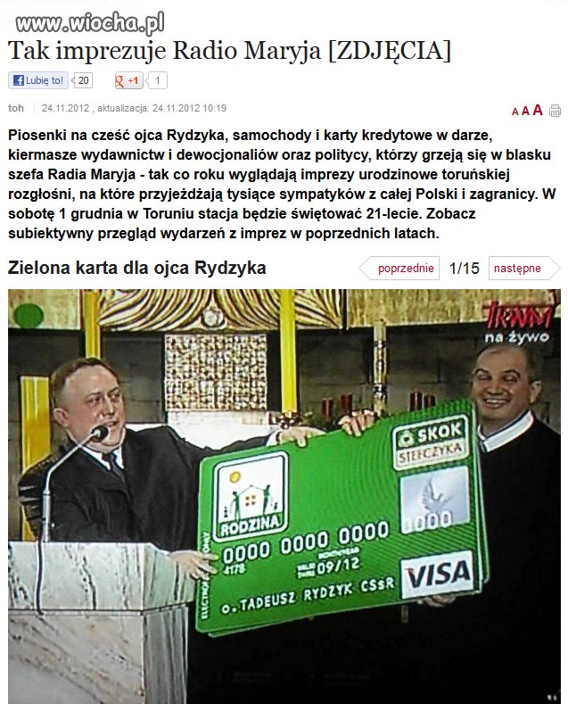 Tak imprezuje Radio Maryja