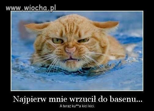 Najpierw mnie wrzucił do basenu...