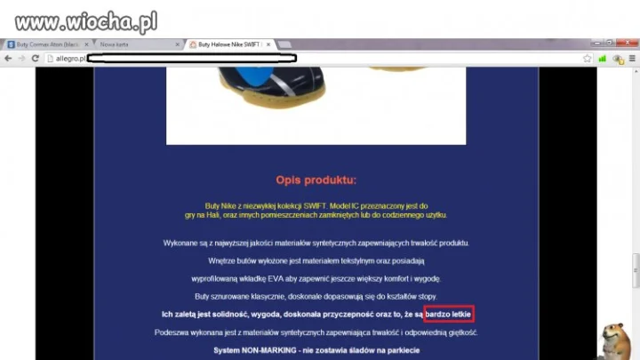 Wiocha na Allegro.