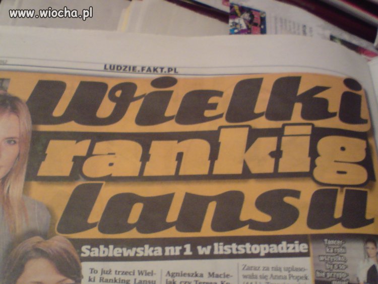 Tytuł artykułu jednej z gazet