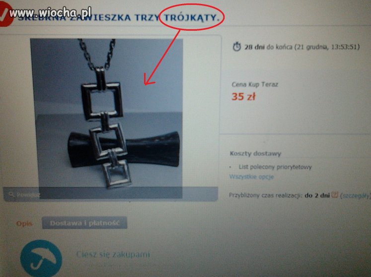 Srebrna zawieszka trzy trójkąty 