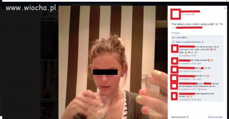 Gimazjalistka... Lans na alkohol jest wiocha też..